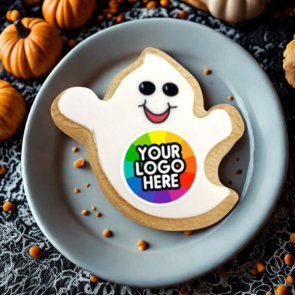 5cm Bespoke Iced Logo Shaped Biscuit