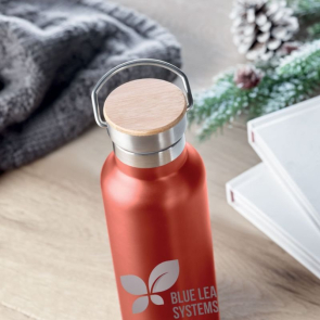 Insulated Flask with Bamboo Lid 500ml