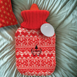 Hot Water Bottle With Nordic Design Sock 310ml