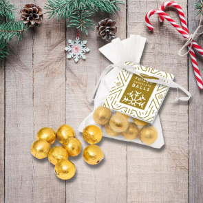 Organza Bag - Foiled Chocolate Balls
