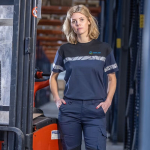Women's T Shirt with Hi Viz Safety Strip