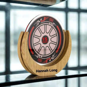 Oak With Recycled Acrylic Rising Cresent Award