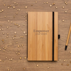 Sustainably Sourced Bamboo Notebook and Infinity Pencil Set