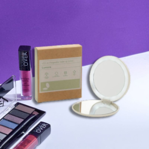 Lumora RCS Recycled Plastic LED Re-chargeable Make-up Mirror