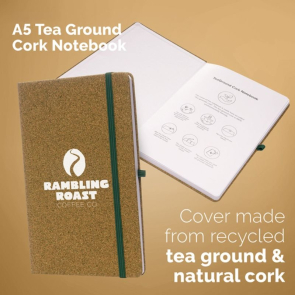 Tea Ground Cork Notebook A5