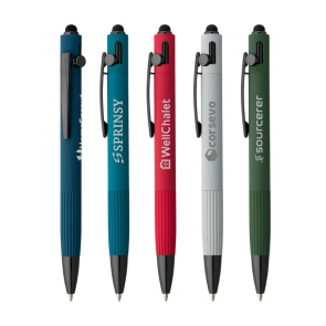 Saga Recycled Aluminium Bolt Action Stylus Pen
