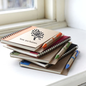 Recycled Wirebound Notebook With Ballpen