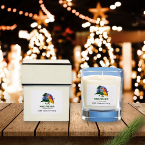 240g Clear Glass Scented Candle in a Lidded Gift Box