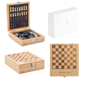 Bamboo Wine and Chess Gift Set