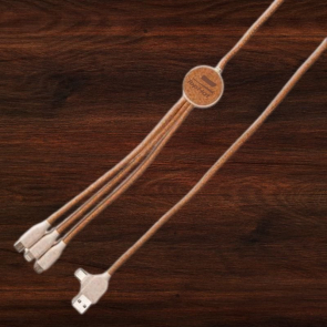 3 in 1 Cork Charging Cable