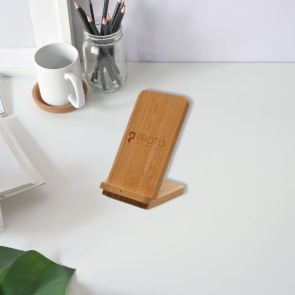 Wireless Bamboo Phone Stand
