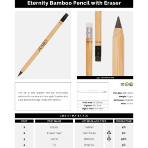 Eternity Bamboo Pencil with Eraser