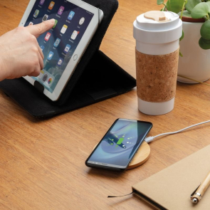 Sustainably Sourced Bamboo 5W Round Wireless Charger