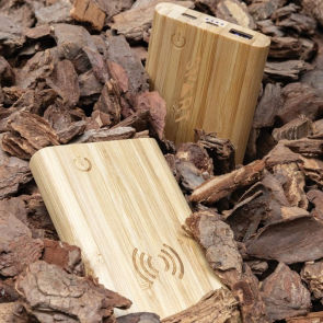 Sustainably Sourced Bamboo 5.000mAh Powerbank