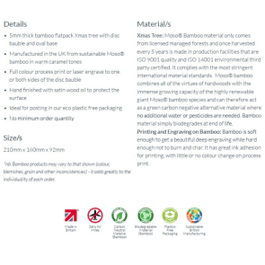 Bamboo Freestanding Tree with Bamboo Hanging Bauble