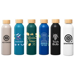 Eden Water Bottle 590ml made from Recycled Stainless Steel with a Bamboo Lid
