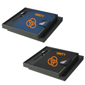 Recycled Office Set Containing a Notebook and Pen