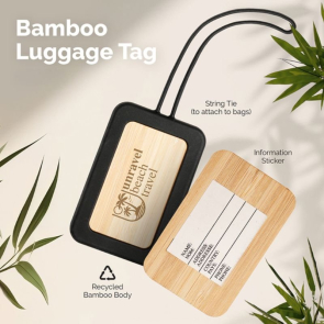 Recycled Bamboo Luggage Tag