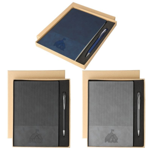 Recycled PU Notebook with Ballpen Gift Set (approx. A5)