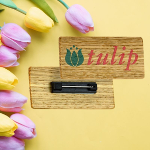 Wood Promotional Badges