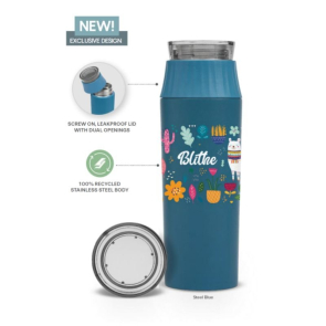 Majesty Recycled Stainless Steel Straw Bottle 590ml