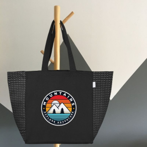 Toronto 8oz Recycled Cotton Chevron Tote Bag 17L