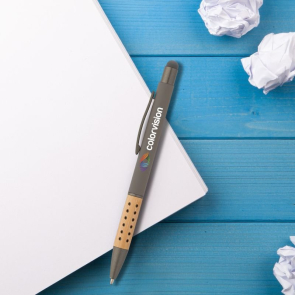 Bowie Bamboo Grip Pen with Stylus