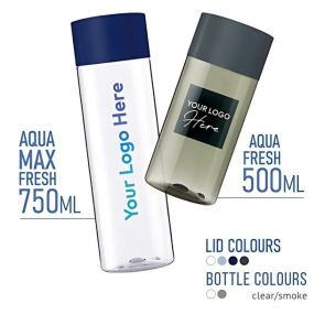 Aqua Water Bottle With Screw Top Lid