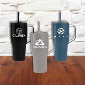Majesty Recycled Stainless Steel Straw Tumbler 890ml