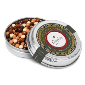  Caviar Tin - Chocolate Pearls - Silver 