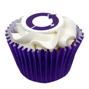 Frosted Cupcake With Edible Logo