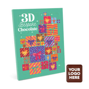A4 Advent Calendar - Vegan Dark Chocolate - Bespoke 71% Cocoa 3D Branding
