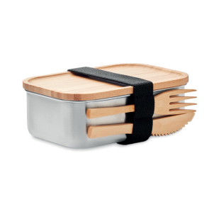 Savanna Stainless Steel and Bamboo Lunch Box