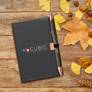 Sticky Note Caddy & Crosby Rose Gold Pen