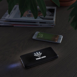 8.000 mAh Light Up Logo Wireless Black Powerbank