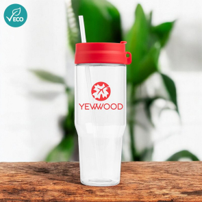 Polar Recycled Glass Dual Tone Straw Tumbler  1L