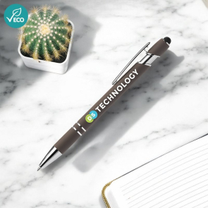 Recycled Softy Pen With Stylus And Anti-Fraud Ink