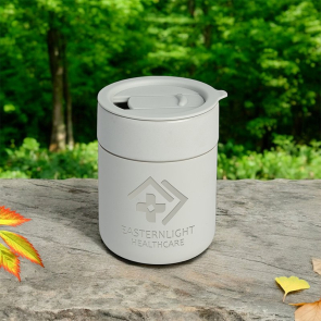 Obsidian Matte Ceramic and Silicone Mug With Lid 295ml