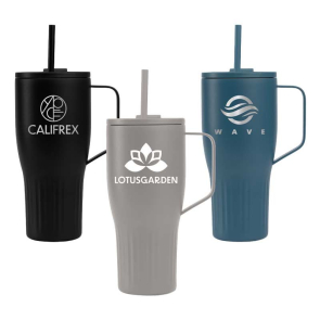 Majesty Recycled Stainless Steel Straw Tumbler 890ml