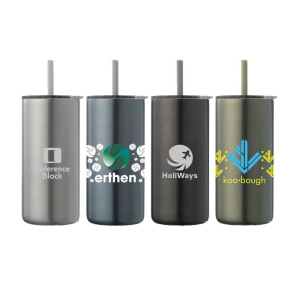 Borealis Recycled Stainless Steel Straw Tumbler 475ml