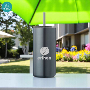 Borealis Recycled Stainless Steel Straw Tumbler 475ml