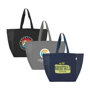 Toronto 8oz Recycled Cotton Chevron Tote Bag 17L