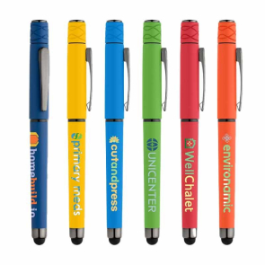 Tavi Recycled Plastic Fidget Spinner Stylus Gel Pen