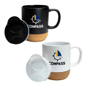 Derwent Mug with Cork Base and Sealable Lid 400ml