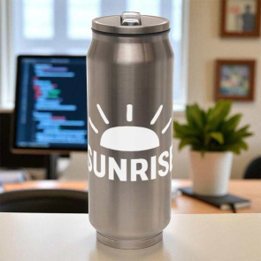 Recycled Stainless Steel Can Shaped Bottle 353ml