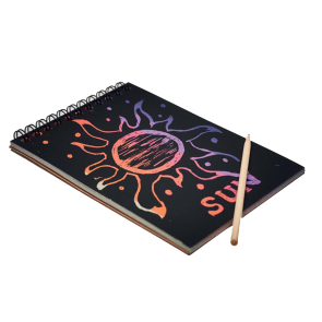 Black Scratching Paper Notebook