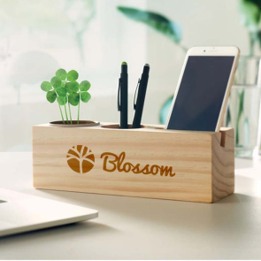 Wooden Desk Stand with Seeds