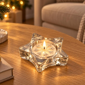 Star Shaped Tea Light Candle Holder in Box