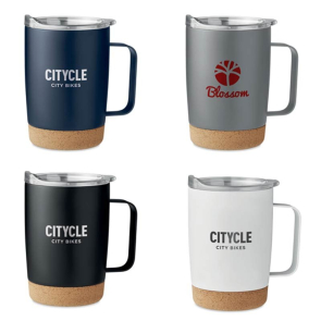 Double Wall Stainless Steel Tumbler With Cork Base 300ml