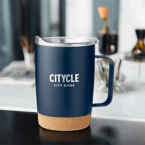 Double Wall Stainless Steel Tumbler With Cork Base 300ml